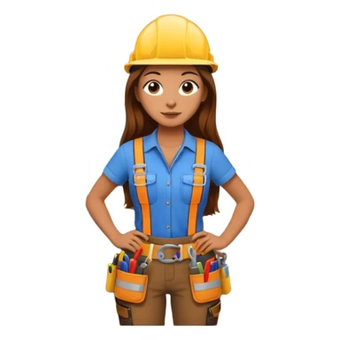 beautiful girl with long brown hair constructing new lounge room area with flat screen tv and couch sticker