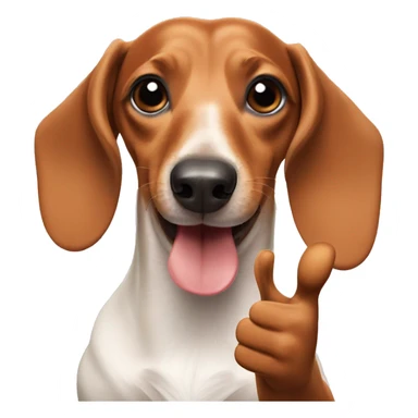 Dachshund thumbs up sticker