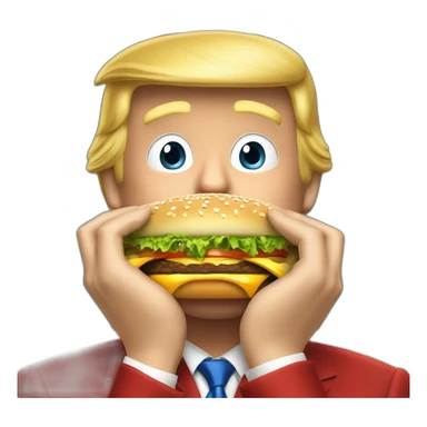 Donald Trump eating big Mac sticker