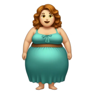 obese-woman-big-belly-cheveux-marron sticker