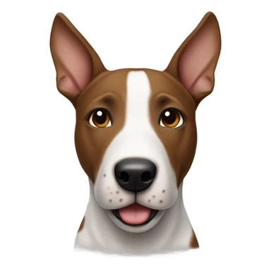 Bull terrier black head and brown sticker