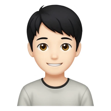 Naruto Anime style happy boy head no band head sticker