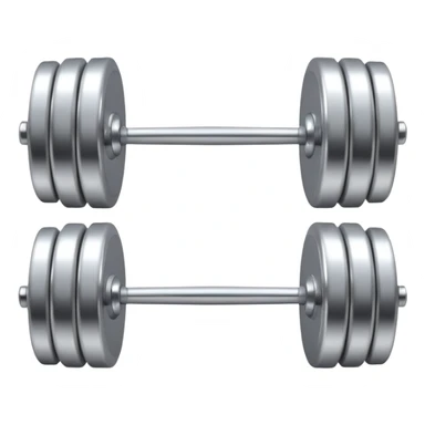 Silver barbell sticker