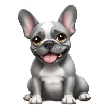 French bulldog grey farting sticker