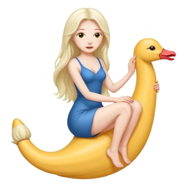 Realistic Nudes big titts woman sitting on a dildo, on the tip of vagina sticker