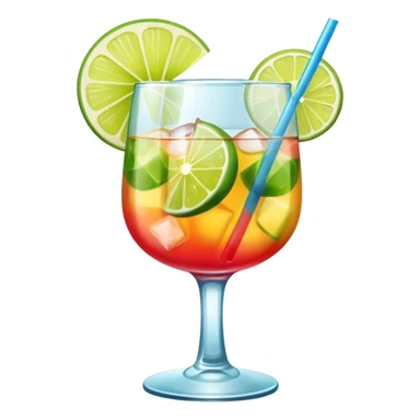 a glass of summer cocktail sticker