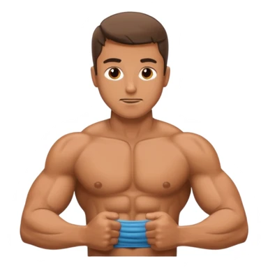 man doing abdominals sticker