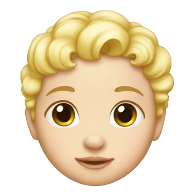 newborn baby blond hair sticker