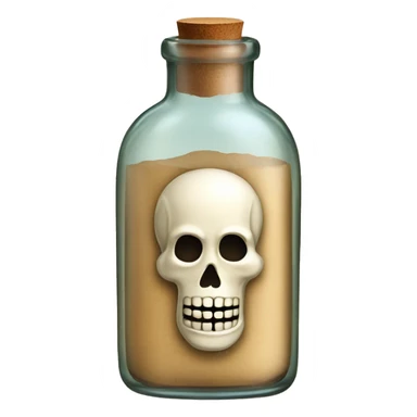 papyrus in an old bottlemessage in a bottle sticker