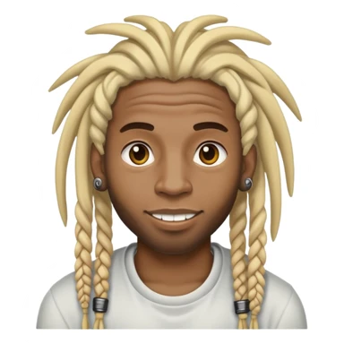 black guy with grills and blonde dreads sticker