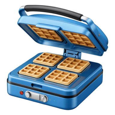blue waffle maker sticker