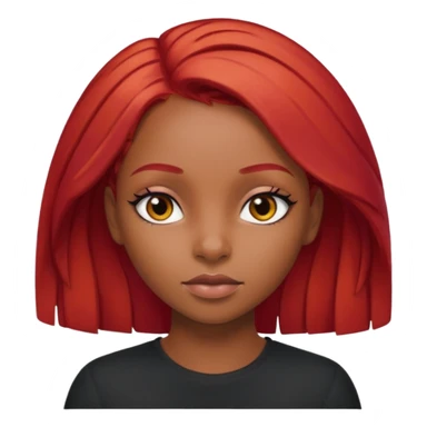 Black girl with red hair sticker