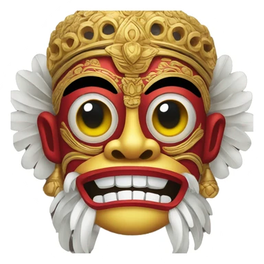 balinese barong mask sticker