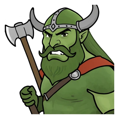 Viking warrior with an axe sticker