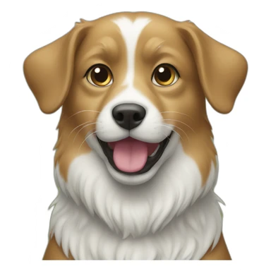 un chat sur un chien sticker