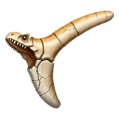 a dinosaur leg bone with eyes sticker