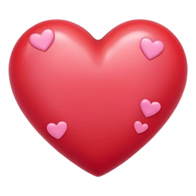 A big red heart with a few small pink hearts. sticker