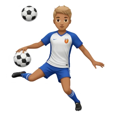 soccer player doing ball tricks sticker