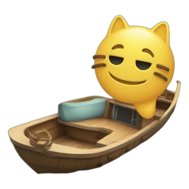 Chat sur un bateau sticker