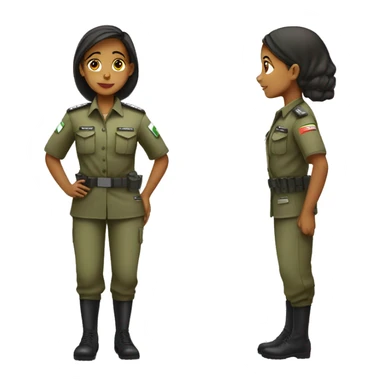 A girl in IDF uniform  sticker