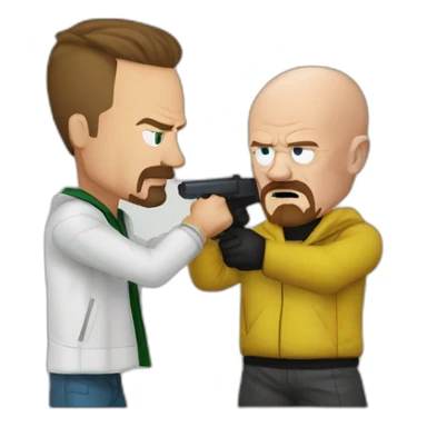 jesse pinkman fighting walter white sticker