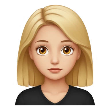 Dark blond white girl with hazle eyes  sticker