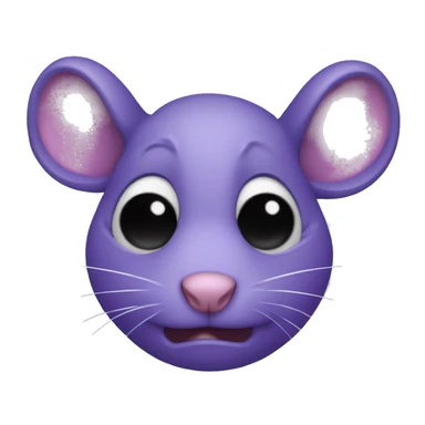 Purple rat crying with smudged black mascara under the eyes sticker