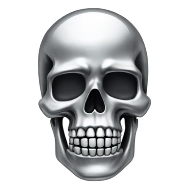 skeleton made out of chrome  sticker