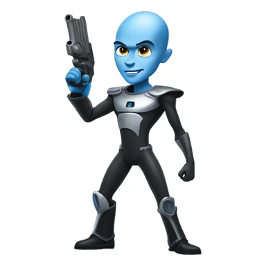 megamind with a gun sticker
