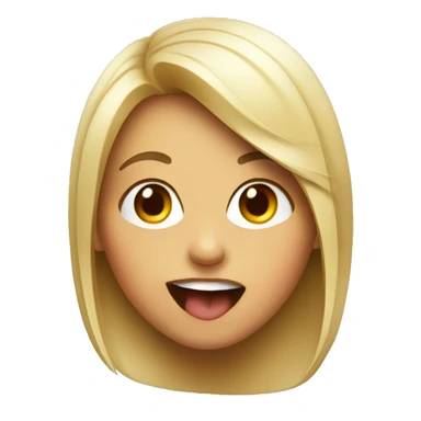 Girl sticking her tongue out sticker