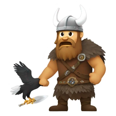 Viking eating an eagle sticker