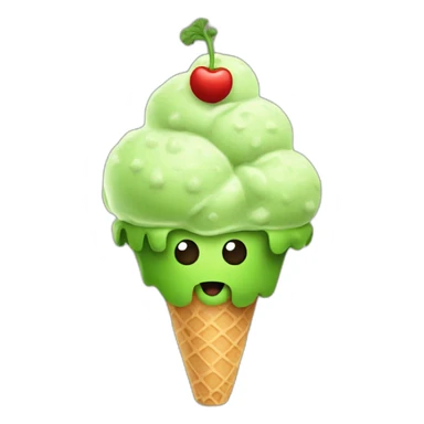 broccoli ice cream sticker