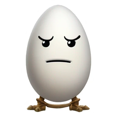 egg with arms and legs and sword sticker