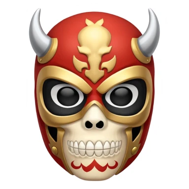 luchador con traje de calavera sticker