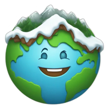 happy earth during the winter holidays sticker
