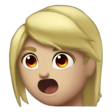 Angry dark poney red eyes blond sticker