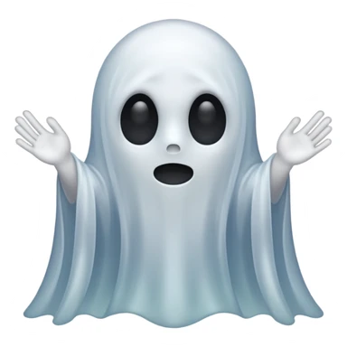 realistic ghost without a face sticker