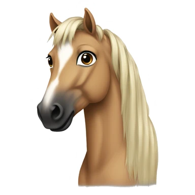 dun horse with black mane sticker