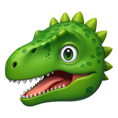 Every reaction of a dinosaur faced emoji sticker