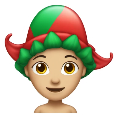 Mermaid wearing a Christmas hat sticker