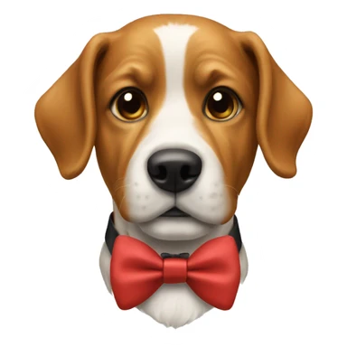 Dog wearing a bow tie  sticker