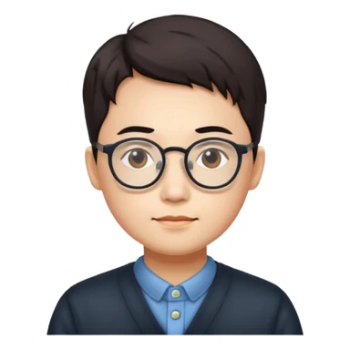 chinese with glasses sticker