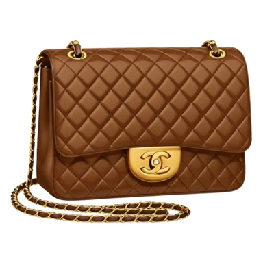 chanel brown color bag sticker