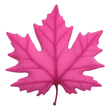Pink maple leaf sticker
