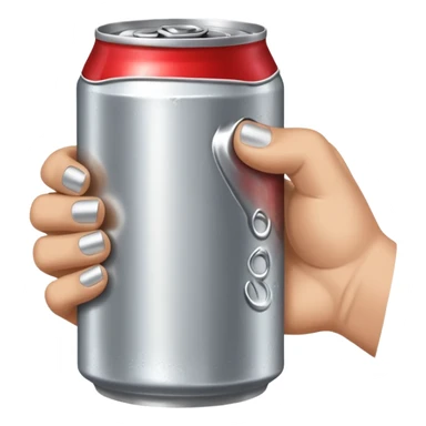 Crushing a can in a fist sticker