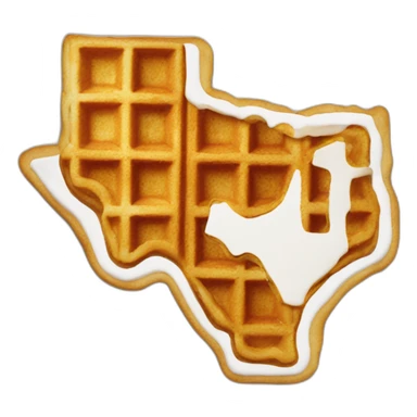 Texas shaped waffle sticker
