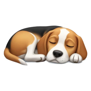 beagle dog sleeping sticker