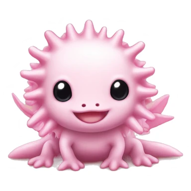 pink axolotl with amber eyes sanrio sticker