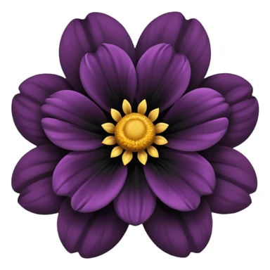 emoji of black flower sticker