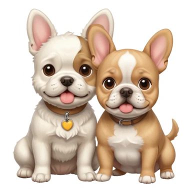 white west terrier and light brown french bulldog sticker